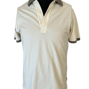 Tod Snyder Men’s NWT Cream Polo Shirt with Gray Accents Organic Cotton